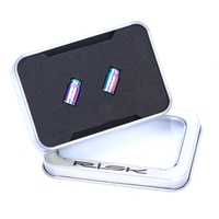 RISQUE 2 PCS Schrader / Presta Valve Caps Ultralight Anodisé Usiné En Titane Alliage Vélo Vélo Tire Valve Caps Couvertures de Poussière