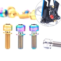 RISQUE 4PCS M6 × 18 / 20mm Titanium Ti Boulons Vis pour étrier de frein à disque MTB avec adaptateur Spacer