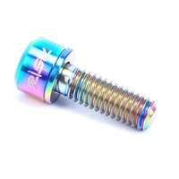 RISQUE 4PCS M6 × 18 / 20mm Titanium Ti Boulons Vis pour étrier de frein à disque MTB avec adaptateur Spacer