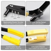 Rivet Gun Kit Riveteuse manuelle robuste à une main avec 4 têtes interchangeables 3/32 pouces 1/8 pouces 5/32 pouces 3/16 pouces pour métal automobile chemin de fer jaune