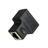 RJ45 Splitter Adaptateur Connecteur 1 à 2 Ports Femelles pour CAT 5 / CAT 6 / CAT 7 LAN Ethernet Câbles Socket Splitter Hub PC Ordinateur Portable Routeur Contact Fiche Modulaire