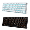 RK61 BT et clavier filaire double Mode rétro-éclairage bleu Mini clavier mécanique 61 touches pour téléphone / tablette blanc avec interrupteurs bleus OUTEMU