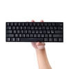 RK61 BT et clavier filaire double Mode rétro-éclairage jaune Mini clavier mécanique 61 touches pour téléphone / tablette noir avec commutateurs marron OUTEMU