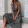 Robe à pois pour femmes Robe d