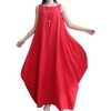 Robe mi-longue sans manches pour femme Maxi sans manches Robe sans manches Mori Swing Tank