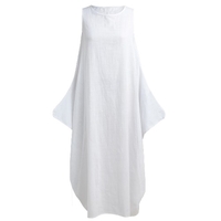 Robe mi-longue sans manches pour femme Maxi sans manches Robe sans manches Mori Swing Tank