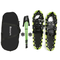 ROEAM Raquettes à Neige Raquettes à Neige en Aluminium avec Bâtons Réglables Sac de Transport pour Femme Homme