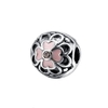 Romacci S925 argent plaqué Clip bouchon Lock charme perle émaillé rose fleur CZ diamant pour 3mm Bracelet Lucky femmes Fine bricolage bijoux cadeau de Noël