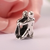 Romacci S925 argent Sterling amour Couple danse perle charme européen pour 3mm chaîne Bracelet Gourmette bricolage bijoux femmes