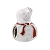 Romacci S925 argent Sterling en forme de coeur perle plaqué avec Rose rouge Double face de diamant CZ s