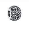 Romacci S925 argent Sterling feuilles creuses élégante charme perle avec brillant diamant CZ pour 3mm Bracelet Gourmette bricolage mode femmes bijoux cadeau accessoire