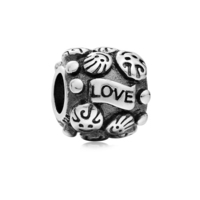 Romacci S925 argent Sterling mignon amour charme perle pour 3mm chaîne Bracelet Bracelet Collier européen bricolage femmes bijoux fantaisie