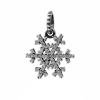 Romacci S925 argent Sterling Snowflake pendantes diamant CZ pendentif s