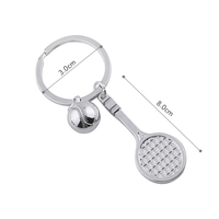 Roman Souvenir Fait Main Simulation Badminton Ping-Pong Raquette De Tennis Forme Widgets Sportifs Créatifs Mini Clés Chaîne Voitures Vélos Sac À Dos Ornements Cadeaux pour Amoureux du Sport
