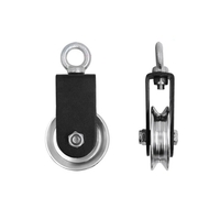 Roue de poulie de roulement Poulie pivotante de type U Roue de traction robuste avec deux roulements muets Rotation de 360 degrés détachable super-silencieuse pour machine à câble Partie d
