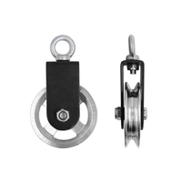 Roue de poulie de roulement Poulie pivotante de type U Roue de traction robuste avec deux roulements muets Rotation de 360 degrés détachable super-silencieuse pour machine à câble Partie d