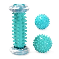 Rouleau de massage des pieds avec fasciite plantaire avec boule de massage hérissée