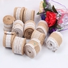 Rouleaux de toile de jute naturels de rouleau de lin en dentelle faits main bricolage largeur 2m 50mm