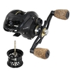 Roulements à billes 18 + 1 moulinet de pêche Baitcasting avec bobines profondes peu profondes 6.3: 1 rapport de vitesse moulinet de pêche d