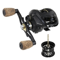 Roulements à billes 18 + 1 moulinet de pêche Baitcasting avec bobines profondes peu profondes 6.3: 1 rapport de vitesse moulinet de pêche d