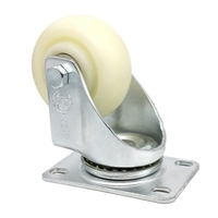 Roulettes industrielles à roulettes fixes robustes de 3 pouces Capacité de charge de 220 lb Roues de chariot directionnelles Plaque supérieure silencieuse résistante à l