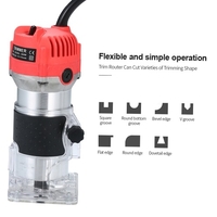 Routeur de finition 110V 800W 30000r/min avec guide de bord de base Transparent tondeuse électrique en bois stratifié outil de rainurage de coupe de bois