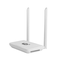 Routeur WiFi 4G LTE Routeur sans fil haute vitesse 300 Mbps avec emplacement pour carte SIM 2 antennes externes blanches (version européenne)