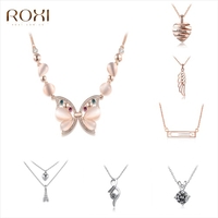 ROXI belle strass colorés opale papillon pendentif collier chaîne femmes mariée bijoux mariage mode