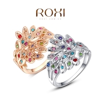 Roxi New Fashion Charm Hot Bague plaqué or avec Colorful zircons strass cristal pour les femmes cadeau Girls Party
