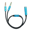Répartiteur de casque 3, 5 mm TRRS mâle à 2 femelles Séparateur de casque 3, 5 mm en Y pour micro de casque Compatible avec téléphone/tablette,  Rose rouge