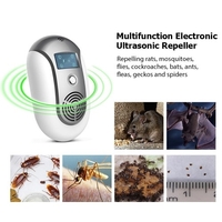 Répulsif antiparasitaire à ultrasons enfichable répulsif électrique portatif de rat de moustique avec la fréquence constante ou Variable clignotant la lumière répulsif d
