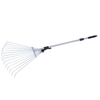 Râteau Rétractable En Acier Inoxydable 15 Dents Fan-head Jardin Feuilles Râteau Arbuste Râteau Jardin Râteau Outil pour Parterres De Fleurs Pelouses Cours