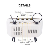 Rétro TV TV Bluetooth Haut-Parleur Extérieur Extérieur Créatif Téléphone Portable Support Petit Son Créatif Subwoofer PTH800 Argent