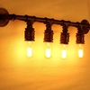 Rétro Vintage Personnalité Douille pour Lampe Murale Base de Lumière Bronze Métal en Forme de Conduite d