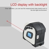 Ruban à mesurer laser,  télémètre laser numérique 2 en 1 avec écran LCD,  mesure laser 40 m,  ruban à mesurer 5 m,  zone de mesure/volume/distance/circonférence de Pythagore blanc métrique