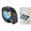 Ruban pour étiquetage 91202 Recharges auto-adhésives en plastique,  noir sur blanc