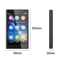 RUIZU H10 Lecteur MP4 en métal BT5.0 Lecteur audio vidéo 32 Go avec écouteurs Haut-parleur intégré Écran tactile 3, 8 pouces Radio FM Dictionnaire Enregistrement E-Book Puzzle Jeux