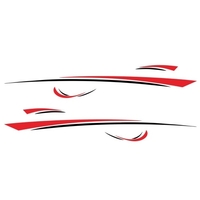 RV Camper Universal Body Sticker DIY Stripes Image Decal Sticker Décoration pour caravane remorque