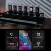 RVB LED Tube Horloge Vintage Numérique Nixie Horloge 6 Bit Temps Photo Affichage Rétro Bureau Horloge IPS Module et Verre Dôme Décoration Cadeau pour Amis