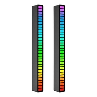 RVB Sound Control Rhythm Lights 32 LED 18 Couleurs Mode Spectre Audio 5 Niveaux de Vitesse 4 Niveaux de Luminosité TYPE-C USB Portable Lumière d