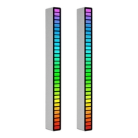 RVB Sound Control Rhythm Lights 32 LED 18 Couleurs Mode Spectre Audio 5 Niveaux de Vitesse 4 Niveaux de Luminosité TYPE-C USB Portable Lumière d