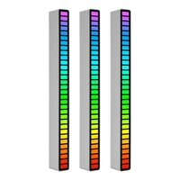 RVB Sound Control Rhythm Lights 32 LED 18 Couleurs Mode Spectre Audio 5 Niveaux de Vitesse 4 Niveaux de Luminosité TYPE-C USB Portable Lumière d
