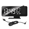 Réveil à projection numérique grand écran LED réveil Radio fort double réveil utilisé pour les enfants dormeurs lourds et les personnes âgées