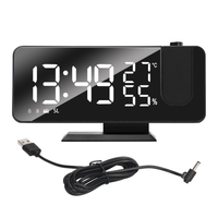 Réveil à projection numérique grand écran LED réveil Radio fort double réveil utilisé pour les enfants dormeurs lourds et les personnes âgées