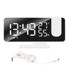 Réveil à projection numérique grand écran LED réveil Radio fort double réveil utilisé pour les enfants dormeurs lourds et les personnes âgées
