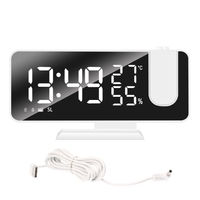 Réveil à projection numérique grand écran LED réveil Radio fort double réveil utilisé pour les enfants dormeurs lourds et les personnes âgées