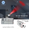 Réveil à projection pour chambre à coucher avec thermomètre Hygromètre Horloge de plafond de projet numérique Affichage à LED à intensité variable avec chargeur USB rotatif à 180 ° avec double alarme 12 / 24H Snooze