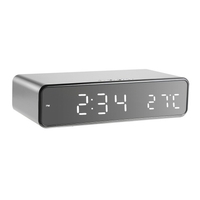 Réveil de bureau LED avec chargeur sans fil thermomètre