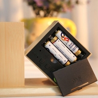 Réveil LED équipé de cas de stylo Digital Mute cadeau Mini horloges en bois étudiant