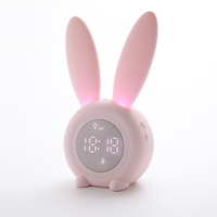 Réveil minuterie lapin mignon dessin animé avec veilleuse